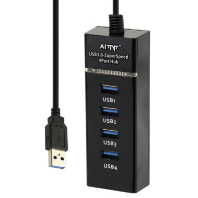AITNT 4-Port USB Hub 3.0 | Ultra-Fast 5Gbps | Portable Plug & Play Splitter for Laptop & PC