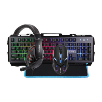 HAING HI401-KHMM 4-in-1 Gaming Kit – RGB Keyboard, Mouse, Headset & Mousepad Combo