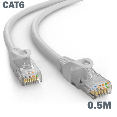 CAT 6 Ethernet Cable 0.5 Meter – 24AWG High-Speed LAN Patch Cord