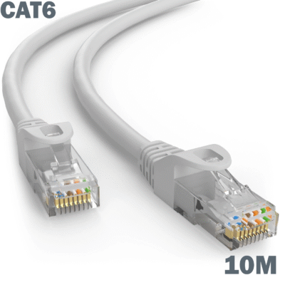 CAT 6 Ethernet Cable 10 Meter – 24AWG High-Speed LAN Cable