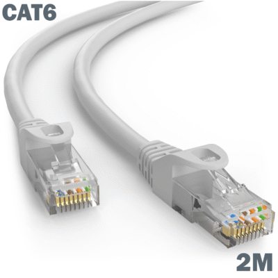 CAT 6 Ethernet Cable 2 Meter – 24AWG High-Speed LAN Patch Cable