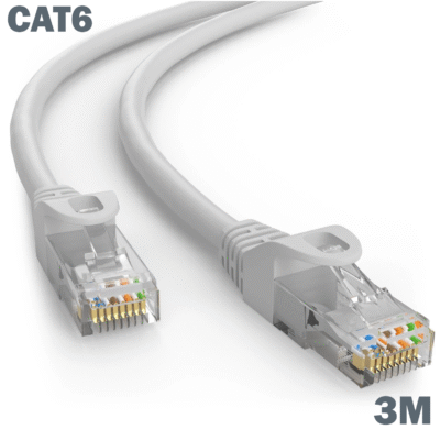 CAT 6 Ethernet Cable 3 Meter – 24AWG High-Speed LAN Patch Cable