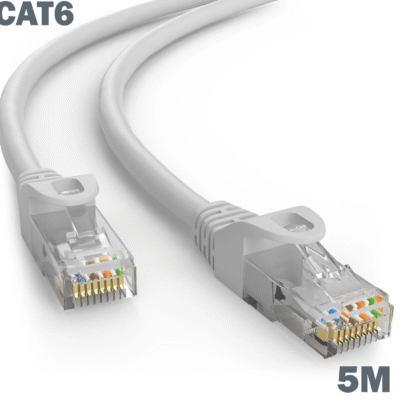 CAT 6 Ethernet Cable 5 Meter – 24AWG High-Speed LAN Cable