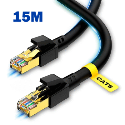 CAT 8 Ethernet Cable 15 Meter – 40Gbps High-Speed S/FTP LAN Cable
