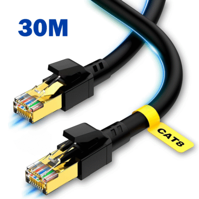 CAT 8 Ethernet Cable 30 Meter – 40Gbps Ultra-Fast S/FTP LAN Cable