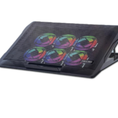 Mikuso NCP-216 Laptop Cooling Pad – Dual Fan RGB Stand for 12″–17″ Laptops