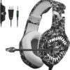 Onikuma K1B Pro Stereo Gaming Headset with Noise-Canceling Mic and LED Lights
